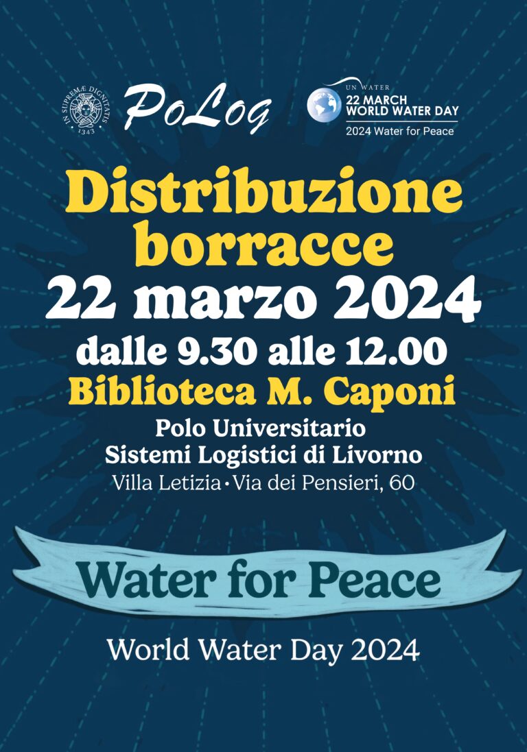 22 marzo 2024 World Water Day 2024 – Distribuzione Borracce