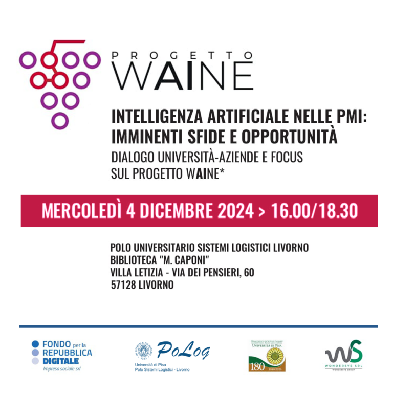 “wAIne”: dialogo Università-Aziende e Focus sul Progetto