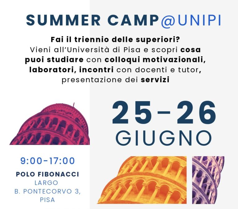 25-26 giugno SummerCamp@Unipi