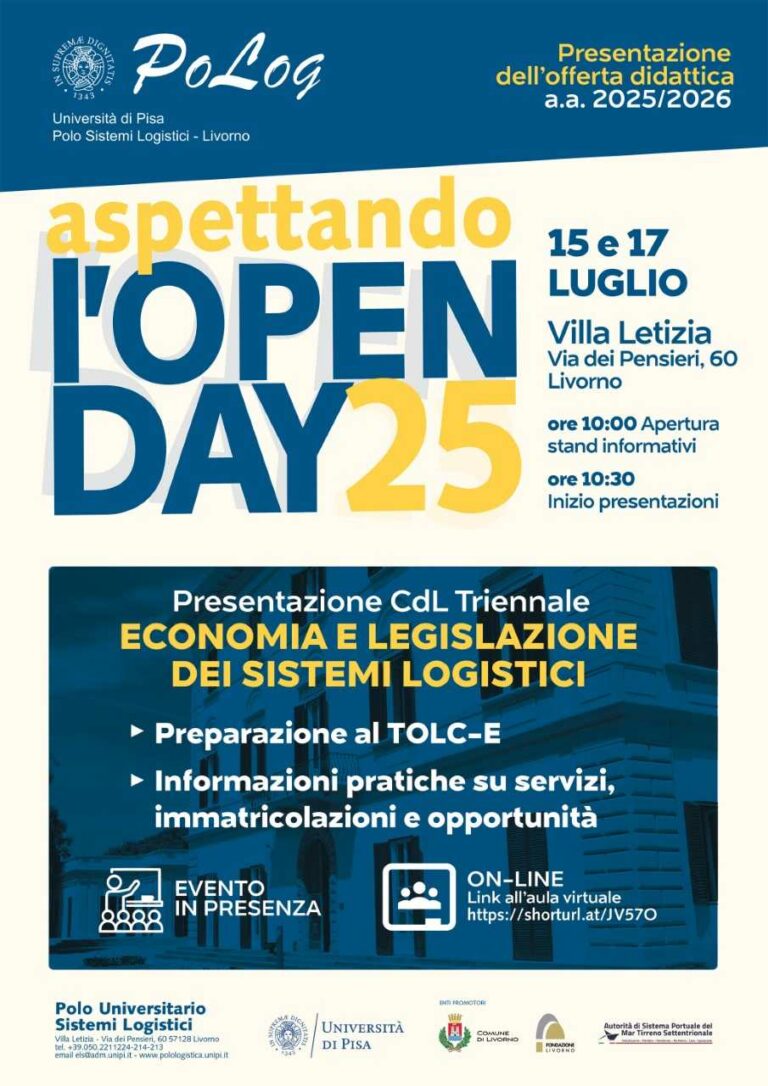 Aspettando l’Open Day25 – 15 e 17 luglio